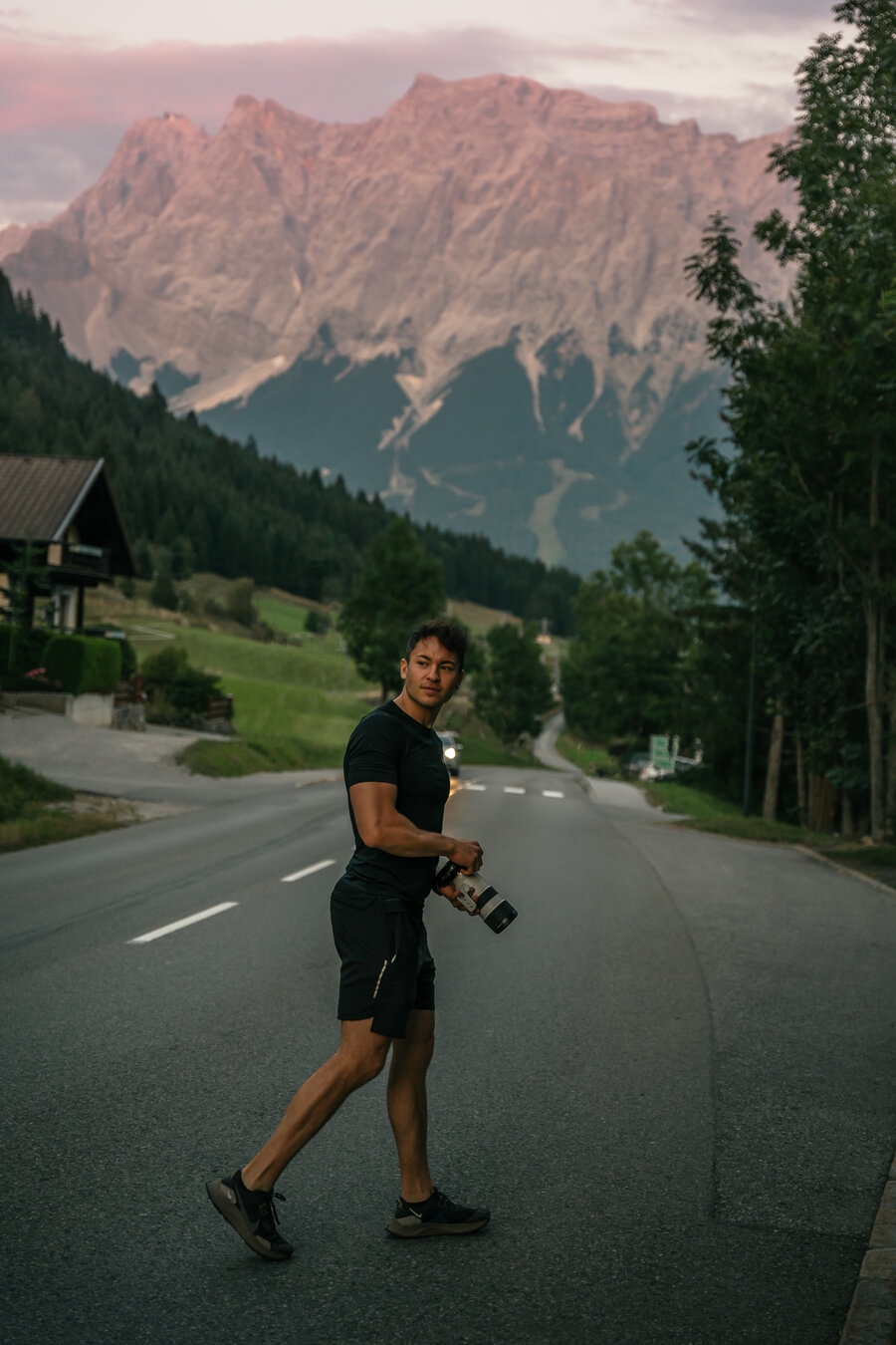 On location in the Alps with my camera